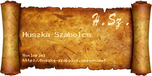 Huszka Szabolcs névjegykártya